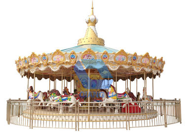 ประเทศจีน เกมของเด็ก Theme Park Carousel 24 ท่านความจุ Classic Rides Amusement โรงงาน